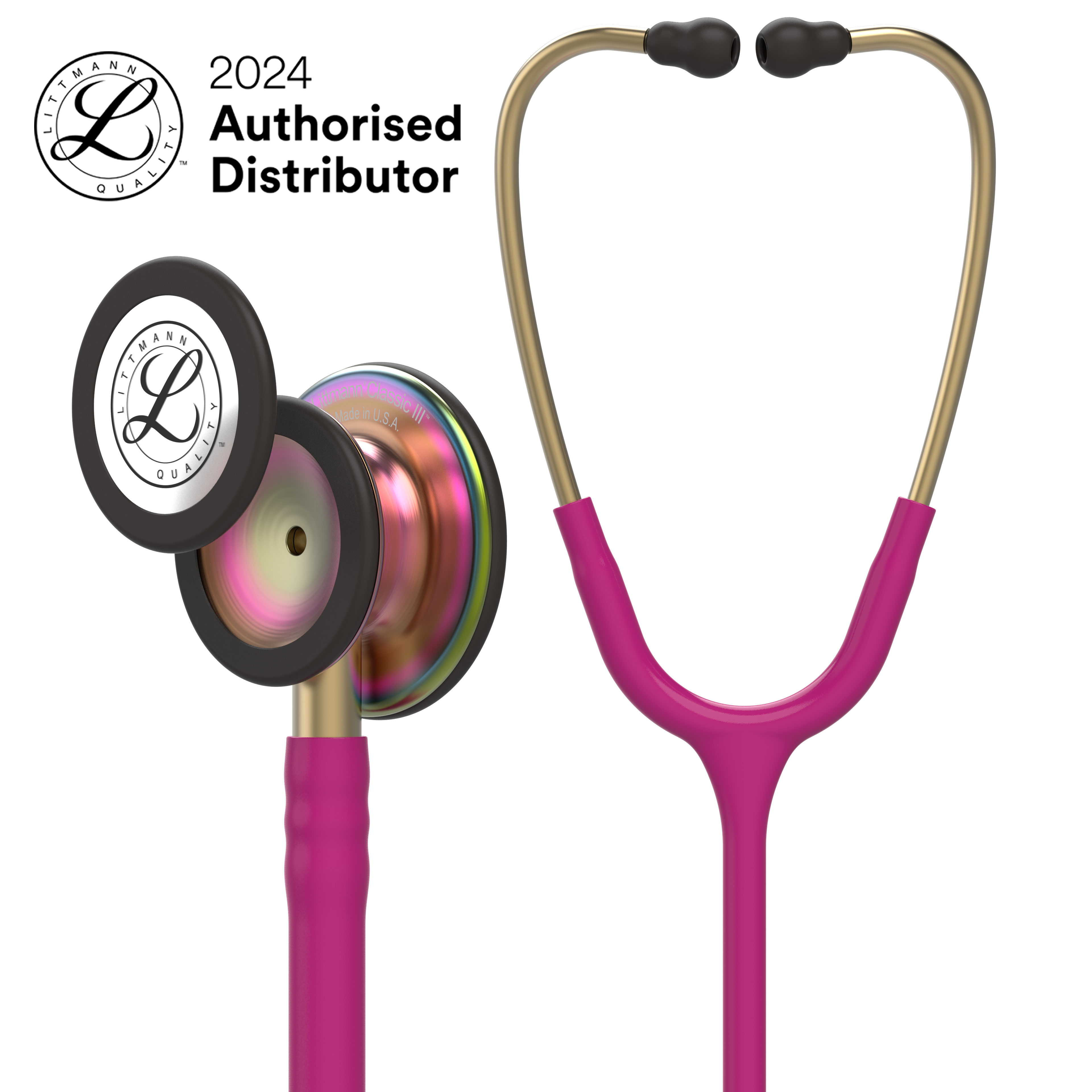Littmann Classic III Stethoscope - Raspberry Rainbow Finish
