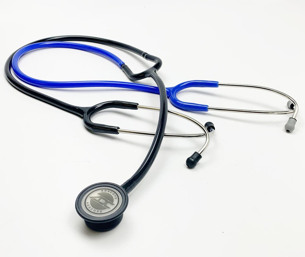 ADC Adscope 613 Clinician Teaching Stethoscope with AFD technology, dual headsets, and stainless steel construction for medical professionals
