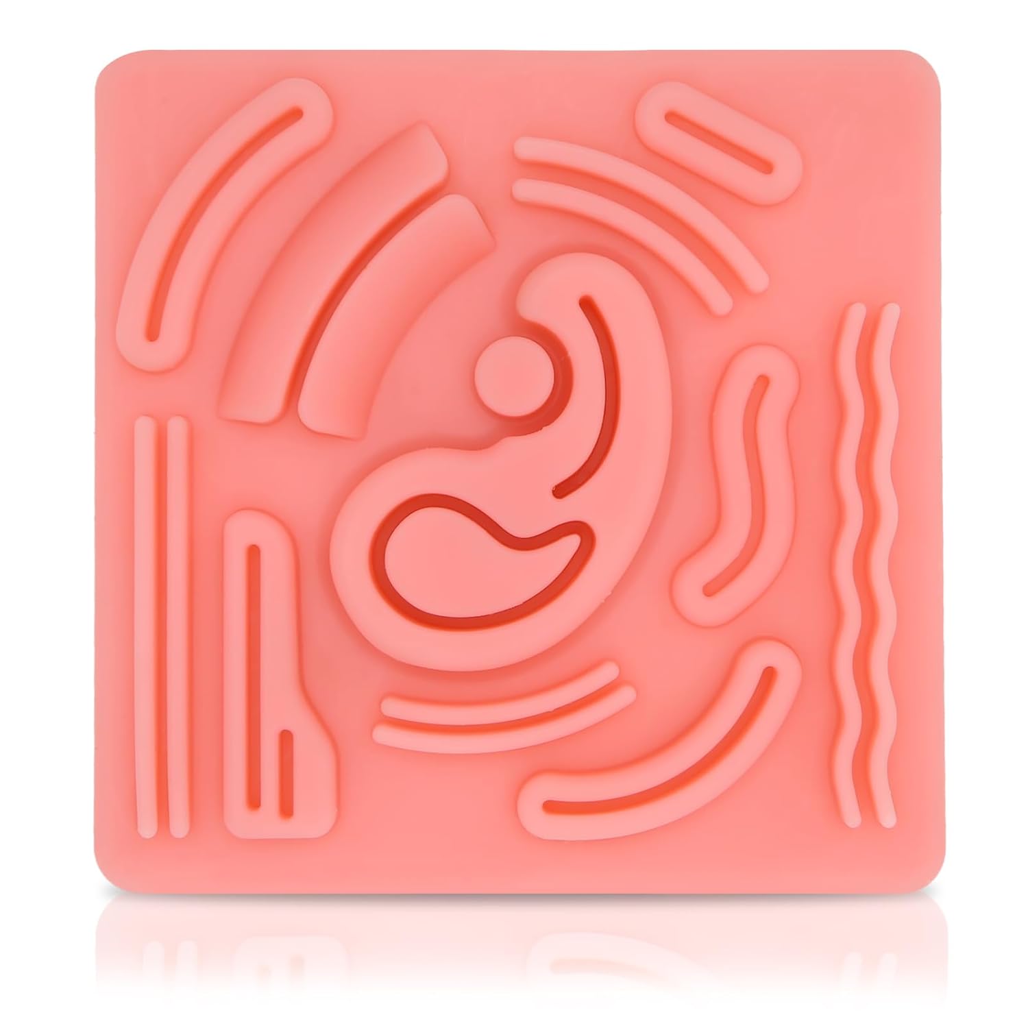 WiZSuture 3D abdominal silicone suture practice pad with raised wounds