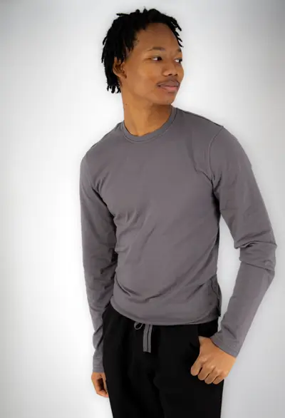 Men's long-sleeve underscrub in grey