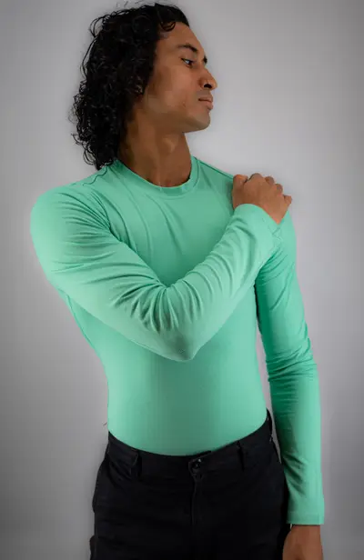 Men's long-sleeve underscrub in mint