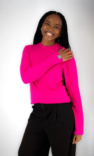 Women's long-sleeve underscrub in cerise