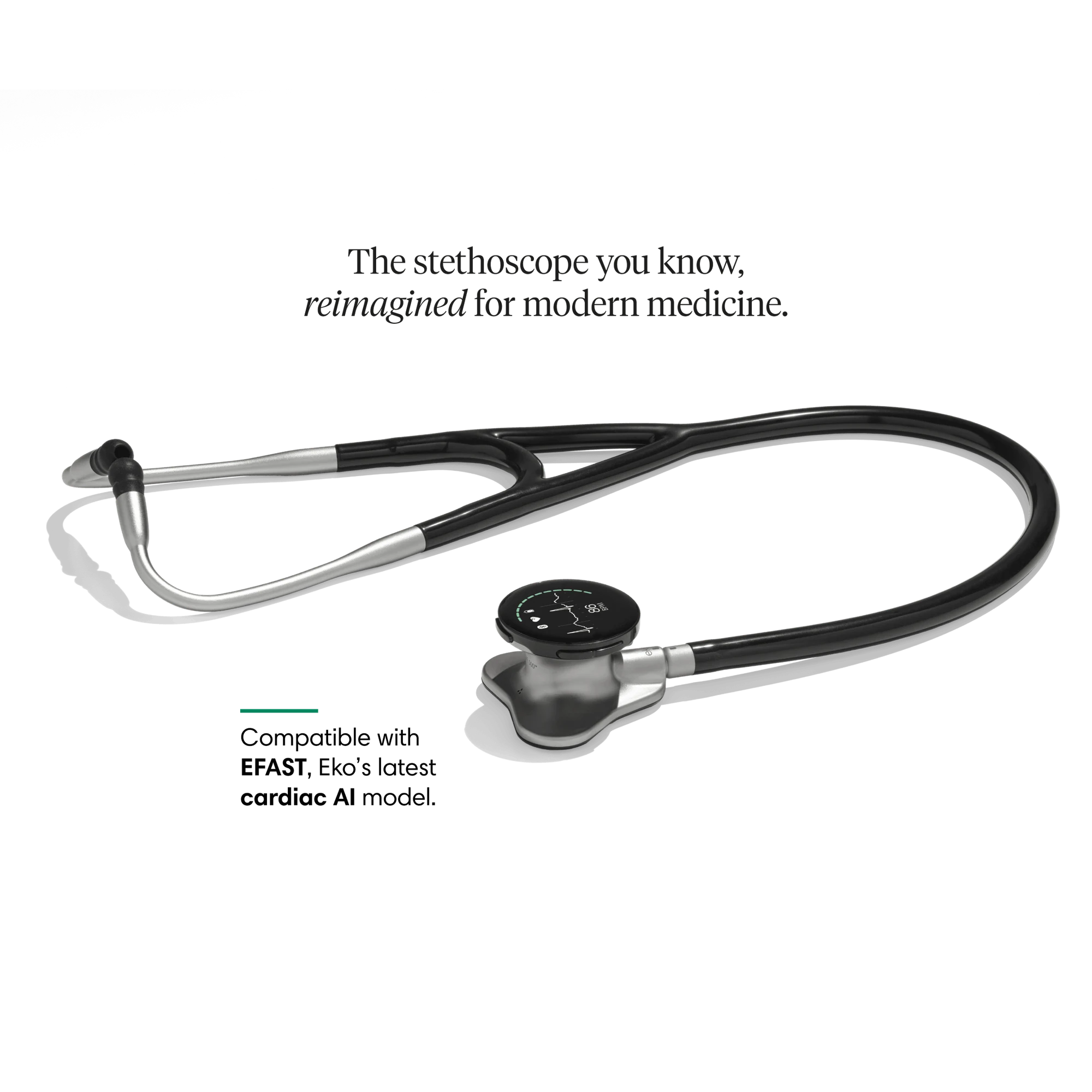 Eko CORE 500 digital stethoscope in silver