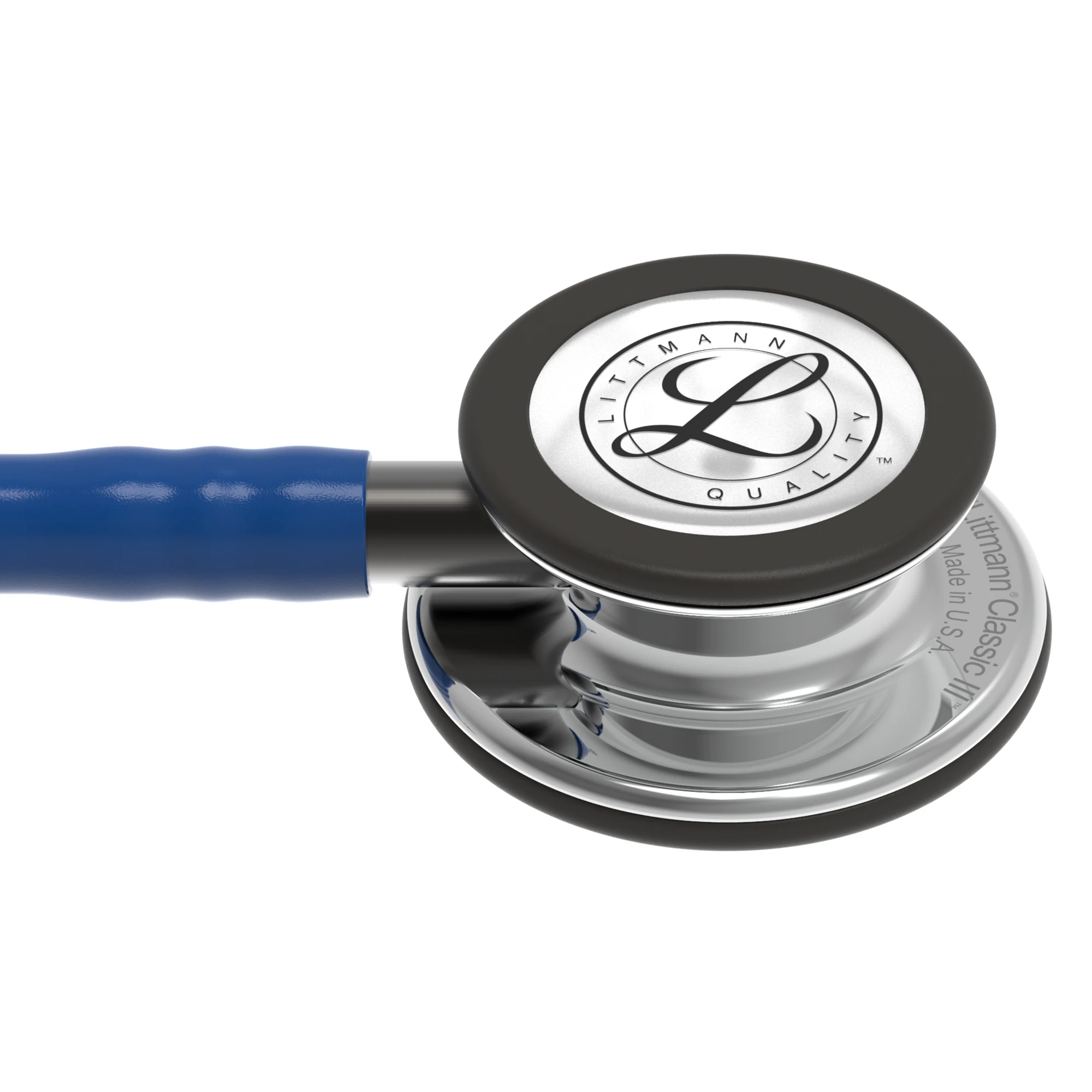 Littmann Classic III mirror-finish chestpiece with a navy blue tube