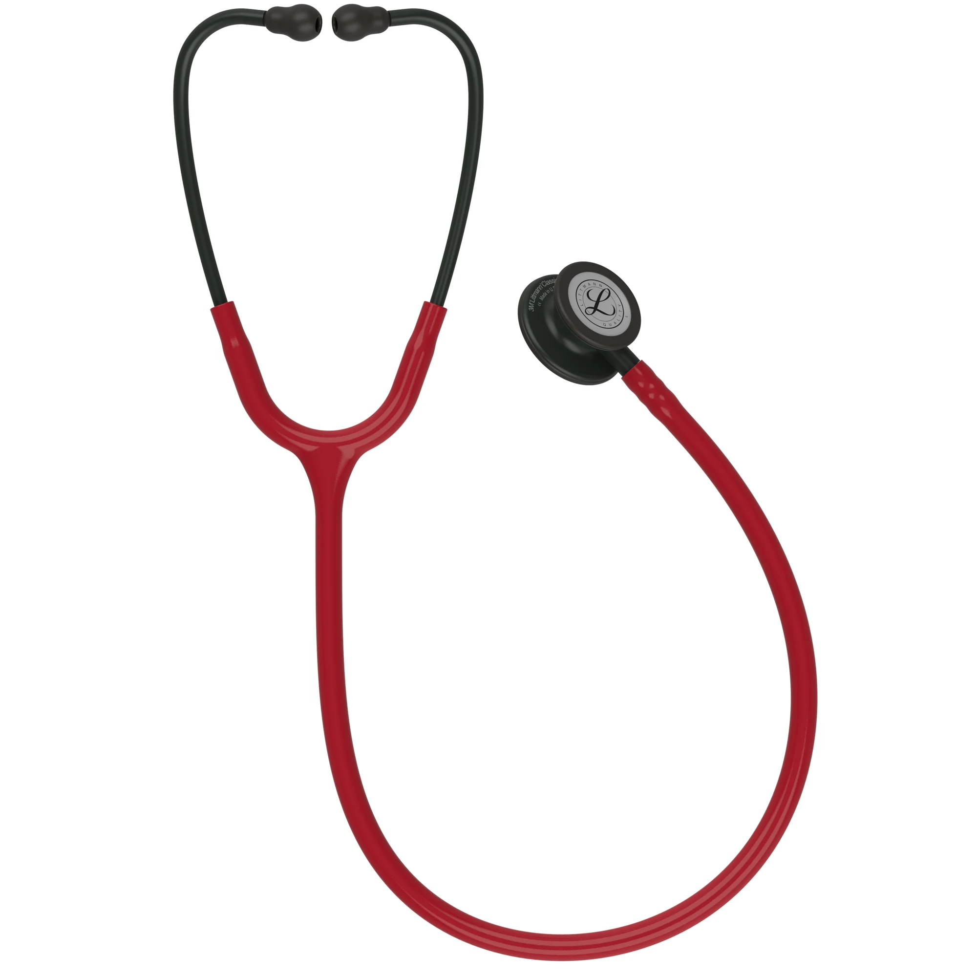 Littmann Classic III with a burgundy tube and black-finish chestpiece