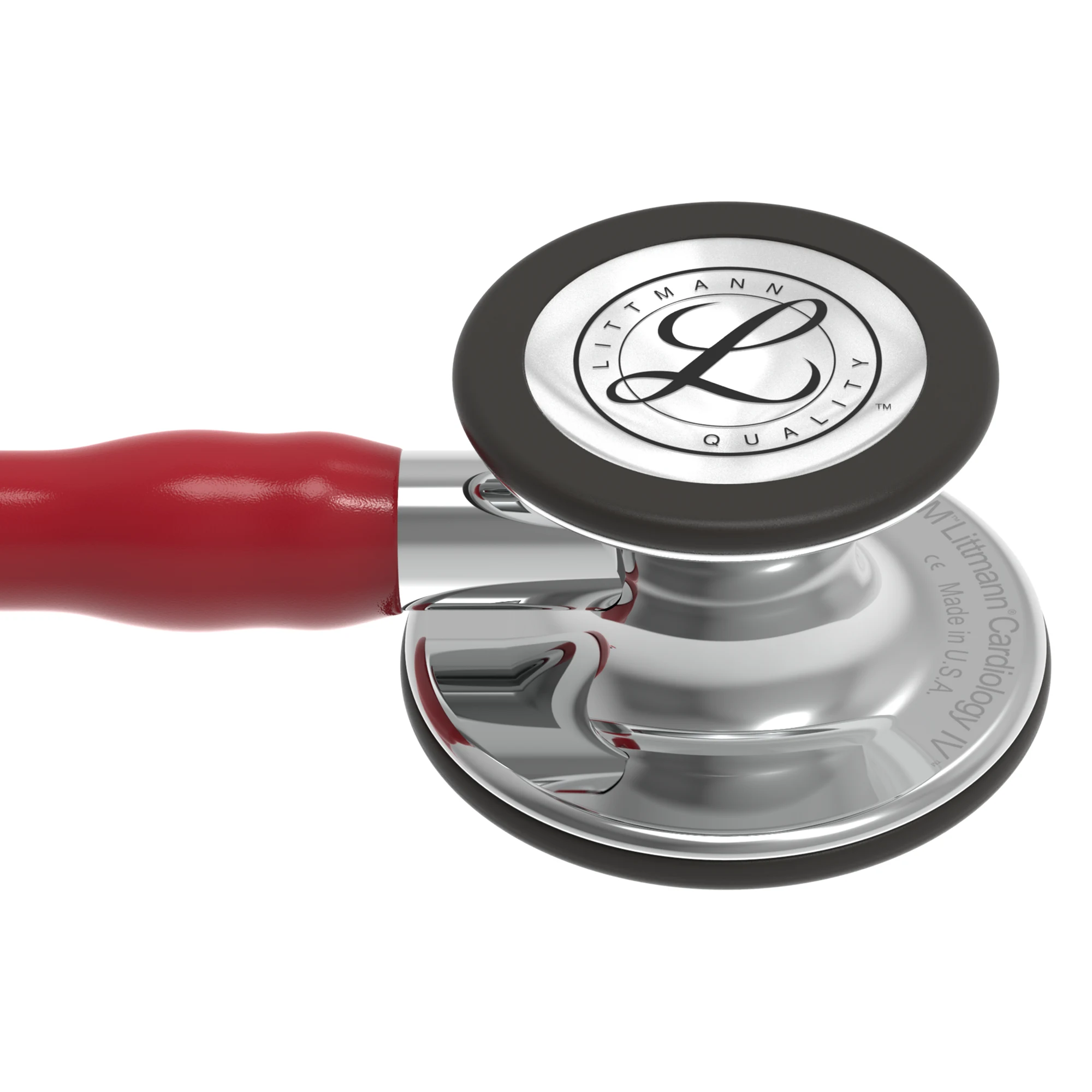 Littmann Cardiology IV mirror-finish chestpiece with a burgundy tube